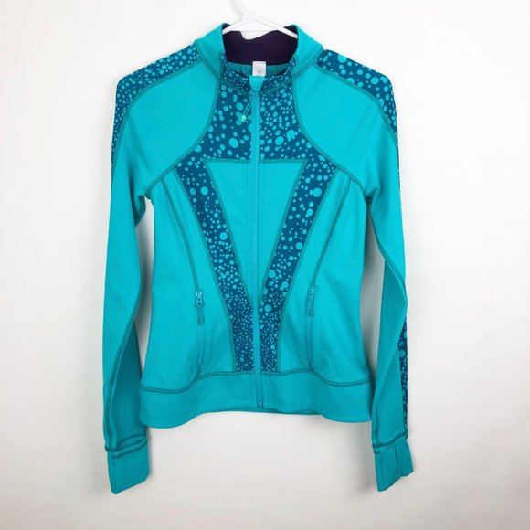 IVIVVA Perfect your practice jacket teal polkadot - Picture 2 of 5